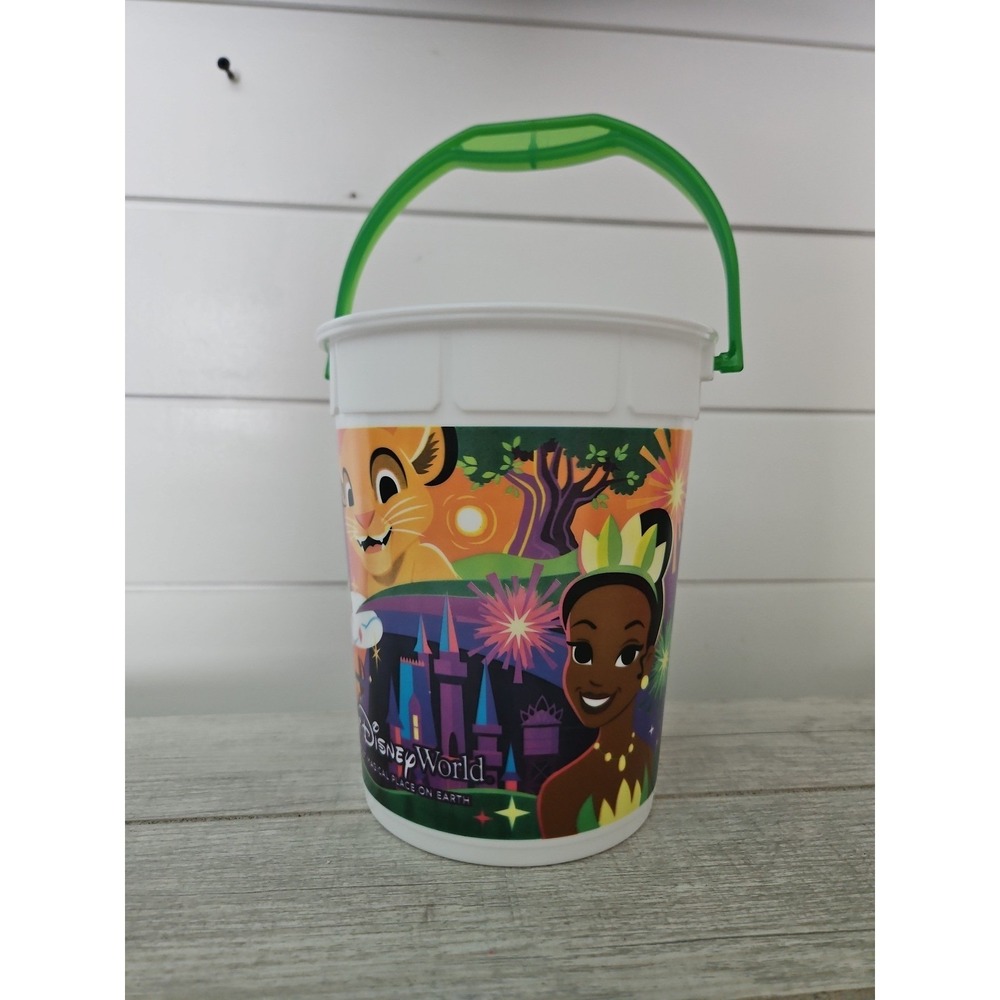 Walt Disney World Four Parks Souvenir Popcorn Bucket Mickey Tiana Moana Simba‎